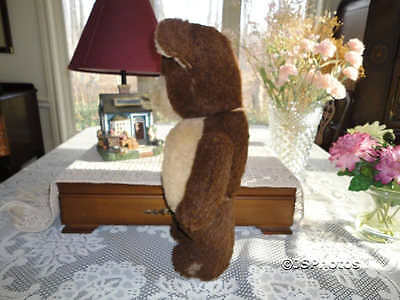 Antique Jointed Two Toned Light Dark Brown Teddy Bear Swivel Head