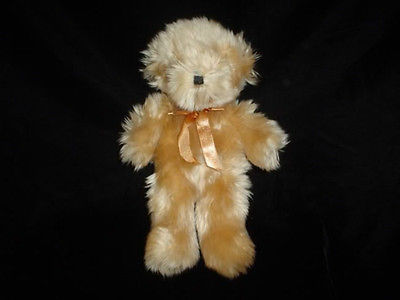 Ganz Bear 1995 Chestnut Satin Bow H1658 10 Inch Retired