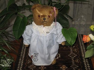 Antique Hermann BEHA Germany Girl Bear 15 Inch Glass Eyes 1930s