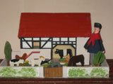 Antique 1950s Gottschalk Germany Farm German Ore Mountains Animals Doll House
