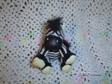Zebra Glow In The Dark Collectible Hang Toy