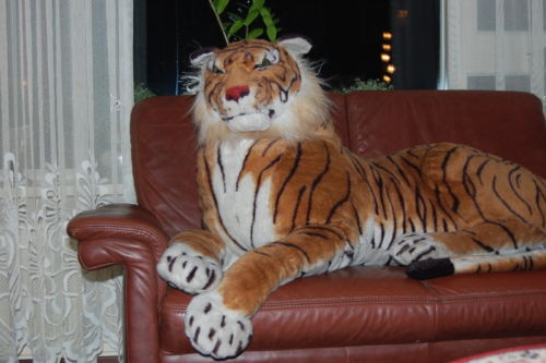 Life Size and Realistic Standing Plush Bengal TIGER -- NEW !