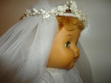 Original 1950's Reliable Canada Bridal Doll 22" Voice Box All Clothing Walking