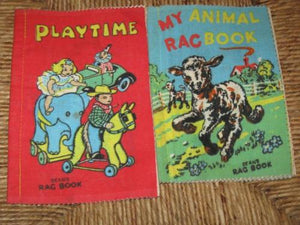 Antique 1960s Rare Lot of 2 Dean's Rag Books Playtime & My Animal  Deans UK