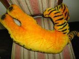 Antique 1978 Dakin Large Laying Tiger 24 inch Stuffed Ground Nutshell Airbrushed