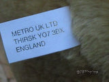 Metro UK Thirsk Beige Bear With Tartan Bow Gold Label