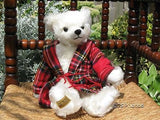Merrythought UK Felix Christmas Mohair Growler White Teddy Bear 2002 SJ1310