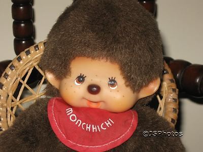 Vintage Monchichi Monchhichi Monkey Red Bib 1974 Sekiguchi