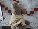 OOAK Handmade CANADA ARTIST Button Jointed BEAR with Lace Shawl