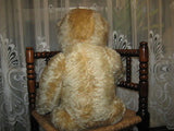 Antique Germany 1950s Yellow Mohair Bear Working Tilt Growler BIG 2 Ft Tall RARE