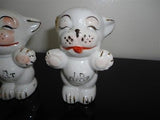 Antique 1920 1930 Japanese Salt and Pepper Bonzo DOGS Hand Painted 3 inch