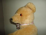 Antique German Thuringia Mohair Girl Bear Glass Eyes Jointed 18 Inch 1950s