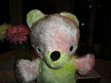 Antique Ganz Bros Teddy Pink Yellow Plush 16 inch