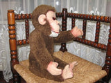Old Antique 1960s German Hermann Dralon Monkey 49 CM 19 inch