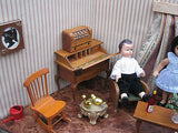 Antique 1940s Doll House German Pine Wood With Accessories German Ari Dolls