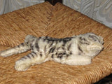 Steiff Floppy Cat Sleeping 5607/17 17 CM Mohair NO ID