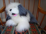 24K Mighty Star Timmie Old English Sheepdog Gray White Plush 14 inch 5673 1990