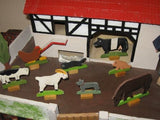 Antique 1950s Gottschalk Germany Farm German Ore Mountains Animals Doll House