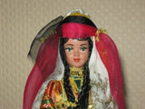 Vintage 1970s Souvenir Costume Doll Made in Turkey ASII Rare w Case