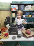 Antique German 1920s Grocery Store Wooden Doll House & Accessories PACKED FULL