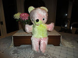 Antique Ganz Bros Teddy Pink Yellow Plush 16 inch