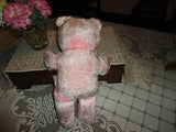 Antique Ganz Bros Teddy Pink Yellow Plush 16 inch