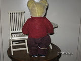 Antique Steirer Austria Mohair Bear Center Seam 14 Inch 1940s Closed Mouth