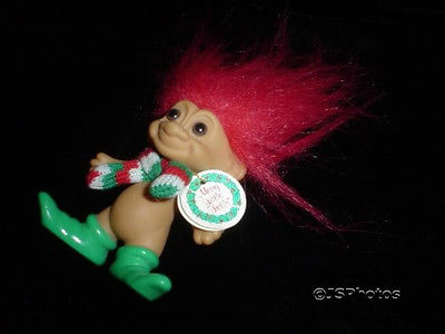 Russ Berrie Troll Christmas Elf 18367 Wtags RARE Jadees Antique Bear Shoppe