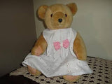 Antique German Thuringia Mohair Girl Bear Glass Eyes Jointed 18 Inch 1950s