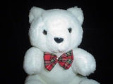 Ganz Sitting Bear ASST White G109 Plaid Bow 7 Inch 1993 1994