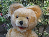 Antique Fechter Austria 1950s Blonde Mohair Bear Growler 12 Inch