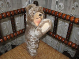 Old Antique Hermann Germany Mohair Laying  Zotty BEAR 30CM No ID