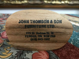 Vintage Wooden Hand Carved Beaver Glass Eyes John Thomson Son Furniture Ontario