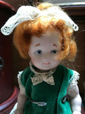 Estate of Canadian Artist Joan Curtis OOAK Irish Boy Girl Doll Porcelain 7in