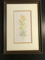 Original Watercolor Floral Art Signed Artist KOVACS 1985 Custom Frame 14