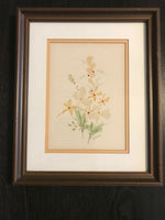 Original Watercolor Floral Art Signed by Artist KOVACS 1985 Custom Frame 11
