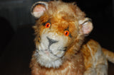 Antique Old Laying Young Lion Cub Silk Plush 1961 Kamar Japan