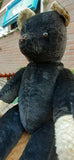 Antique 1930s JUMBO 30" Dutch Van Gelden Bear 76cm Black & White Silk Plush