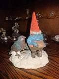 Rien Poortvliet David the Gnome Thomas & Birds Large Forest Statue 7" With Box