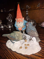 Rien Poortvliet David the Gnome Thomas & Birds Large Forest Statue 7