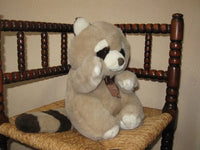 L Dake & Son Amsterdam Holland Super Soft Raccoon Plush