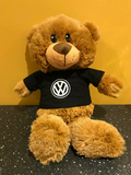 VW Volkswagen Company Logo Collectible Bear 11" Black Tshirt NEW 2017 Souvenir