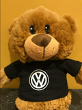 VW Volkswagen Company Logo Collectible Bear 11" Black Tshirt NEW 2017 Souvenir