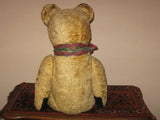 Antique 1930s Dutch Van Gelden Disc Jointed Teddy Bear Gold Black Jumbo 28 Inch