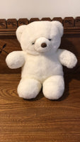 Vintage White Teddy Bear 11 Inch