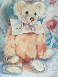 Signed Watercolor Canada Artist Joyce Riener AP/4 Mint Sealed 20x16 Lenore Bear