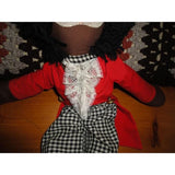 Vintage Handmade England Golliwog Clown Doll 17 inch