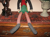 Antique 1950s Schuco German Clown Doll Long Dangling Legs 30 Inch