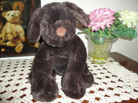 Brookstone N-A-P Sitting Puppy Dog Brown Soft Plush 9 inch