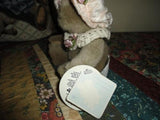 Russ Berrie SACHET Baby BEAR Bonnet & Lace Shawl Moments Memories Collection